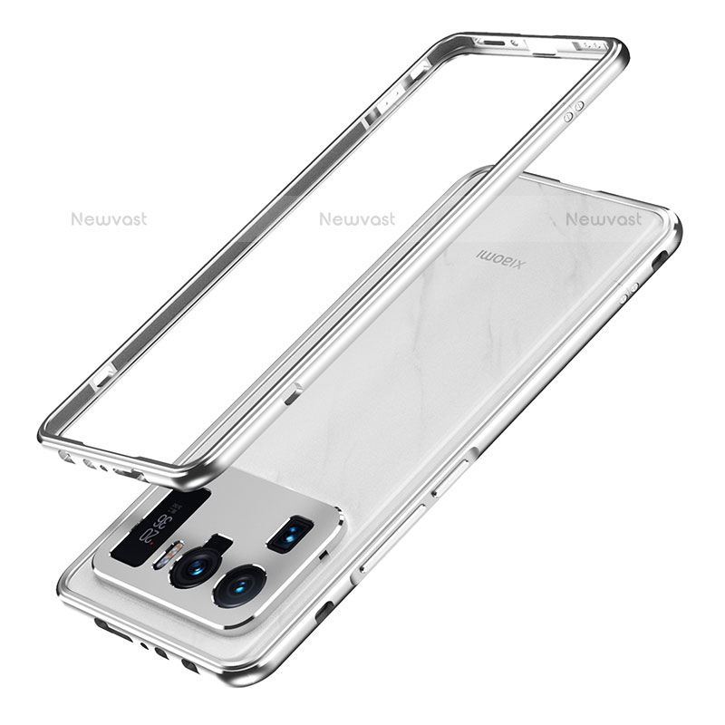 Luxury Aluminum Metal Frame Cover Case A01 for Xiaomi Mi 11 Ultra 5G Silver