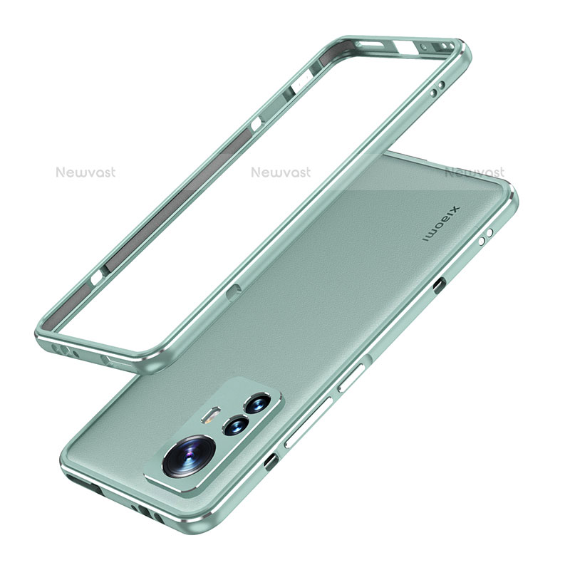 Luxury Aluminum Metal Frame Cover Case A01 for Xiaomi Mi 12 Pro 5G Green