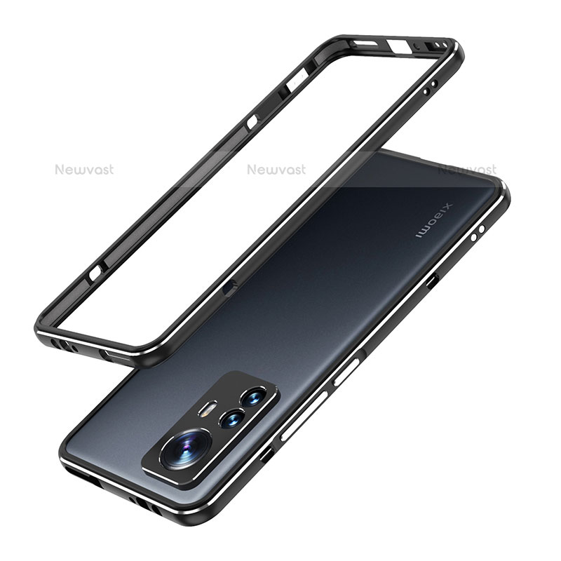 Luxury Aluminum Metal Frame Cover Case A01 for Xiaomi Mi 12S Pro 5G Black