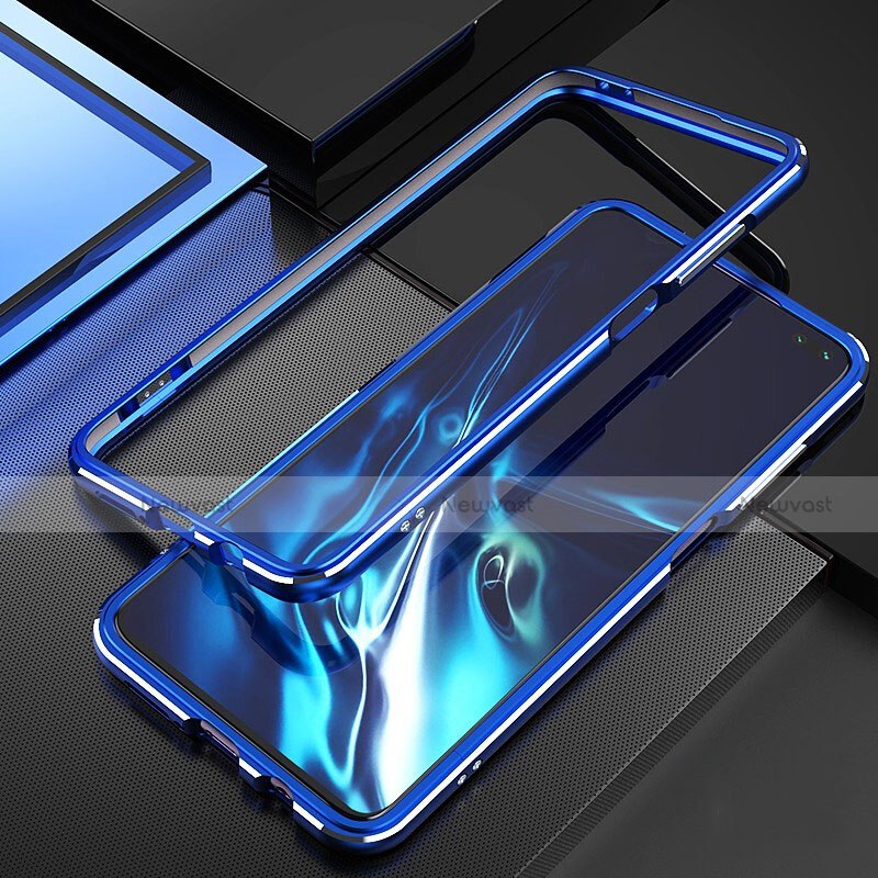 Luxury Aluminum Metal Frame Cover Case A01 for Xiaomi Redmi K30 5G Blue