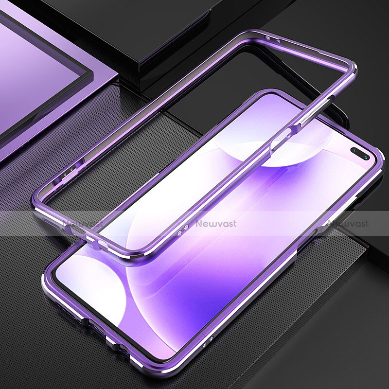Luxury Aluminum Metal Frame Cover Case A01 for Xiaomi Redmi K30 5G Purple