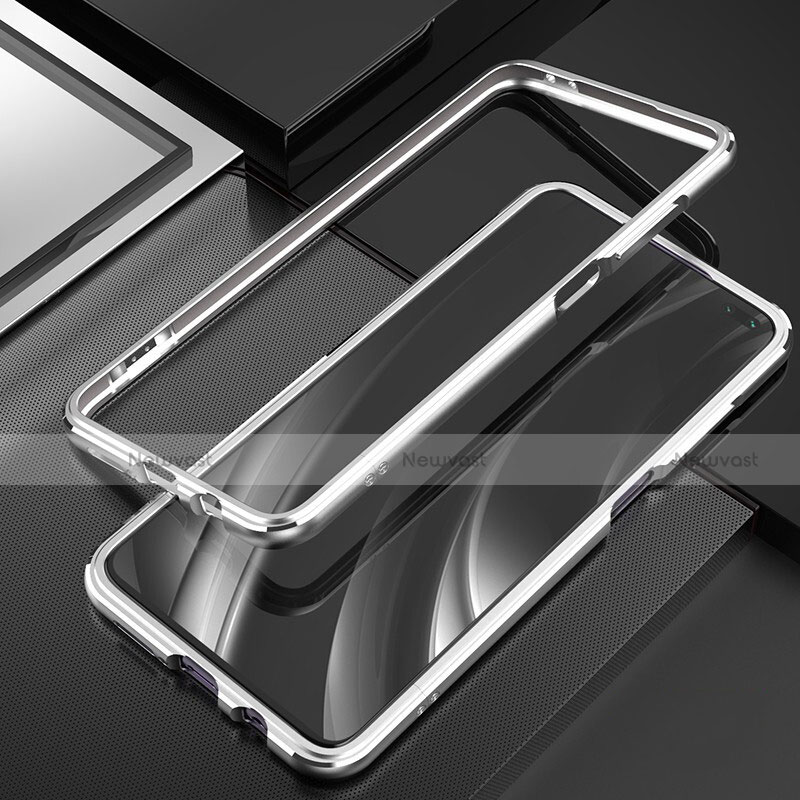 Luxury Aluminum Metal Frame Cover Case A01 for Xiaomi Redmi K30 5G Silver