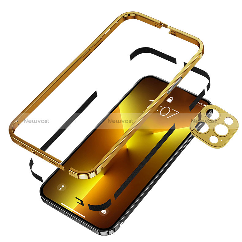 Luxury Aluminum Metal Frame Cover Case A03 for Apple iPhone 14 Pro