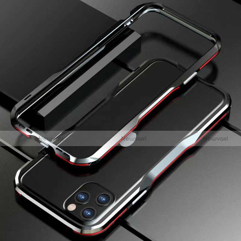 Luxury Aluminum Metal Frame Cover Case for Apple iPhone 11 Pro Max Red and Black