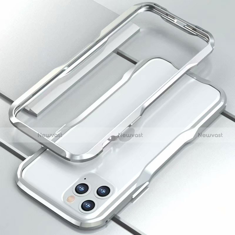 Luxury Aluminum Metal Frame Cover Case for Apple iPhone 11 Pro Max Silver