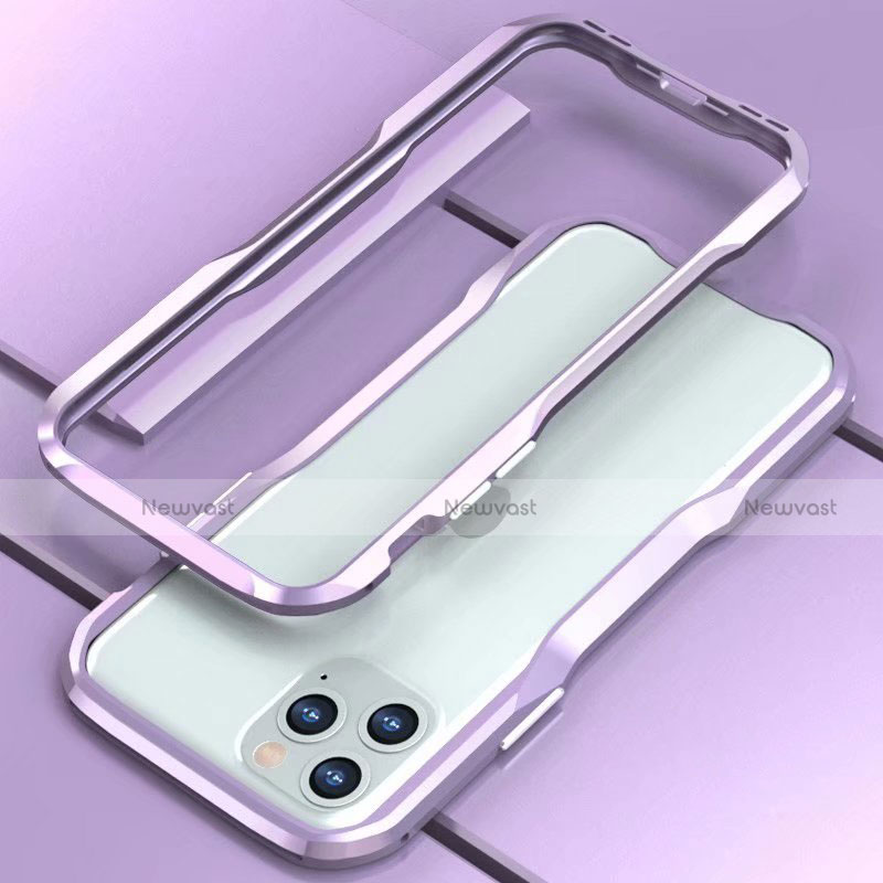 Luxury Aluminum Metal Frame Cover Case for Apple iPhone 11 Pro Purple