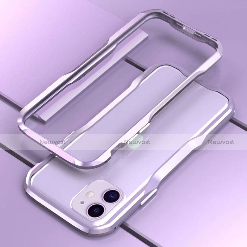 Luxury Aluminum Metal Frame Cover Case for Apple iPhone 11 Purple