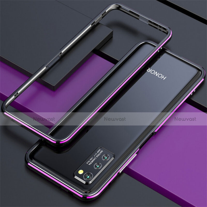 Luxury Aluminum Metal Frame Cover Case for Huawei Honor View 30 5G Purple