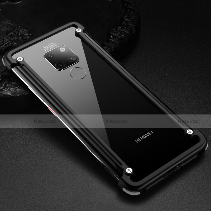 Luxury Aluminum Metal Frame Cover Case for Huawei Mate 20 Black