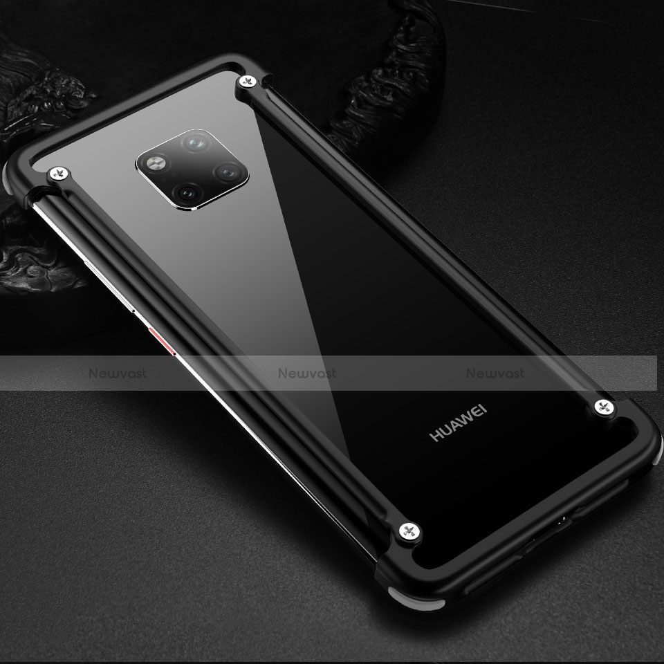 Luxury Aluminum Metal Frame Cover Case for Huawei Mate 20 Pro Black
