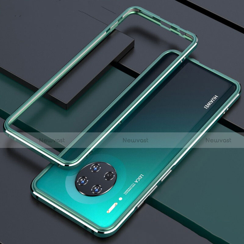 Luxury Aluminum Metal Frame Cover Case for Huawei Mate 30 Pro Cyan