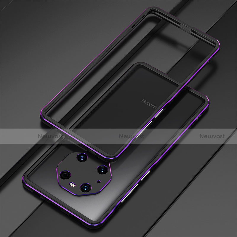 Luxury Aluminum Metal Frame Cover Case for Huawei Mate 40 Pro Purple