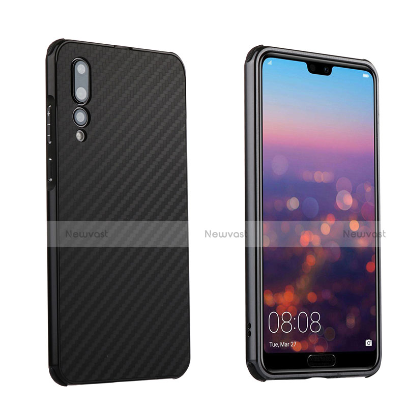 Luxury Aluminum Metal Frame Cover Case for Huawei P20 Pro Black