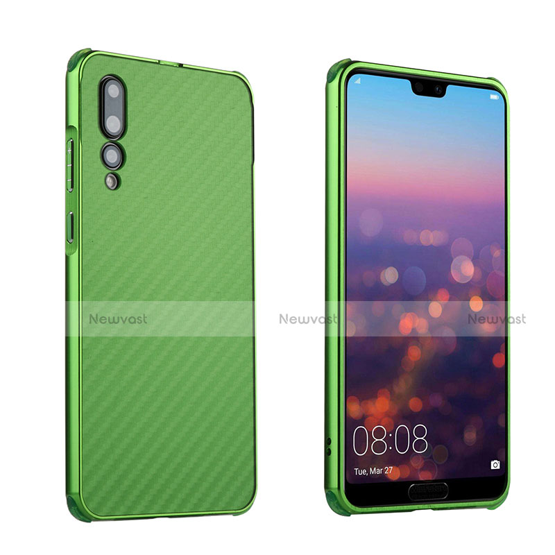 Luxury Aluminum Metal Frame Cover Case for Huawei P20 Pro Green