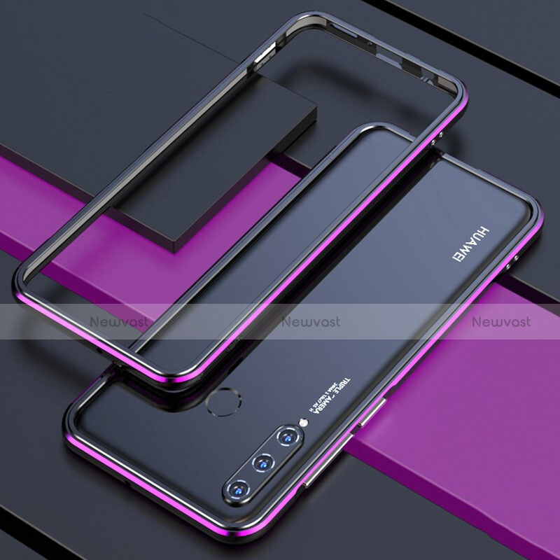 Luxury Aluminum Metal Frame Cover Case for Huawei P30 Lite Purple