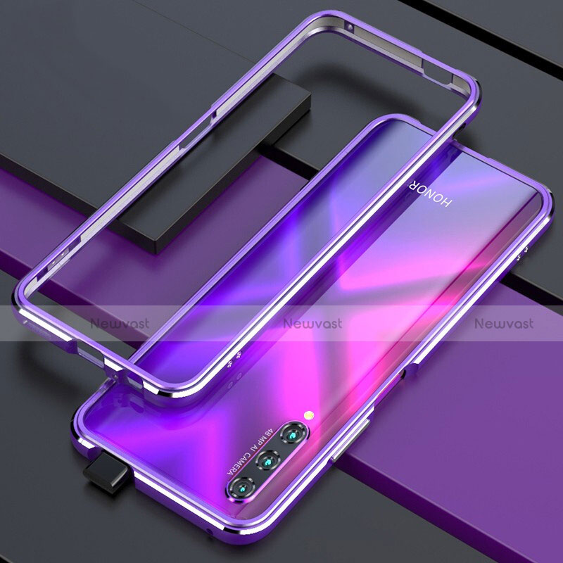 Luxury Aluminum Metal Frame Cover Case for Huawei Y9s Purple
