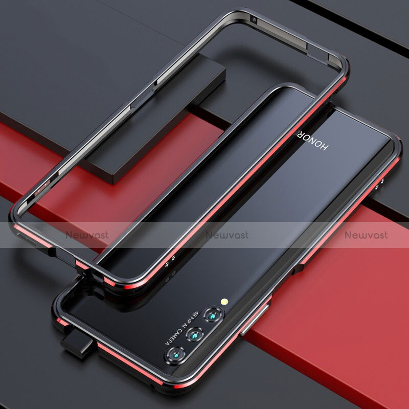 Luxury Aluminum Metal Frame Cover Case for Huawei Y9s Red and Black