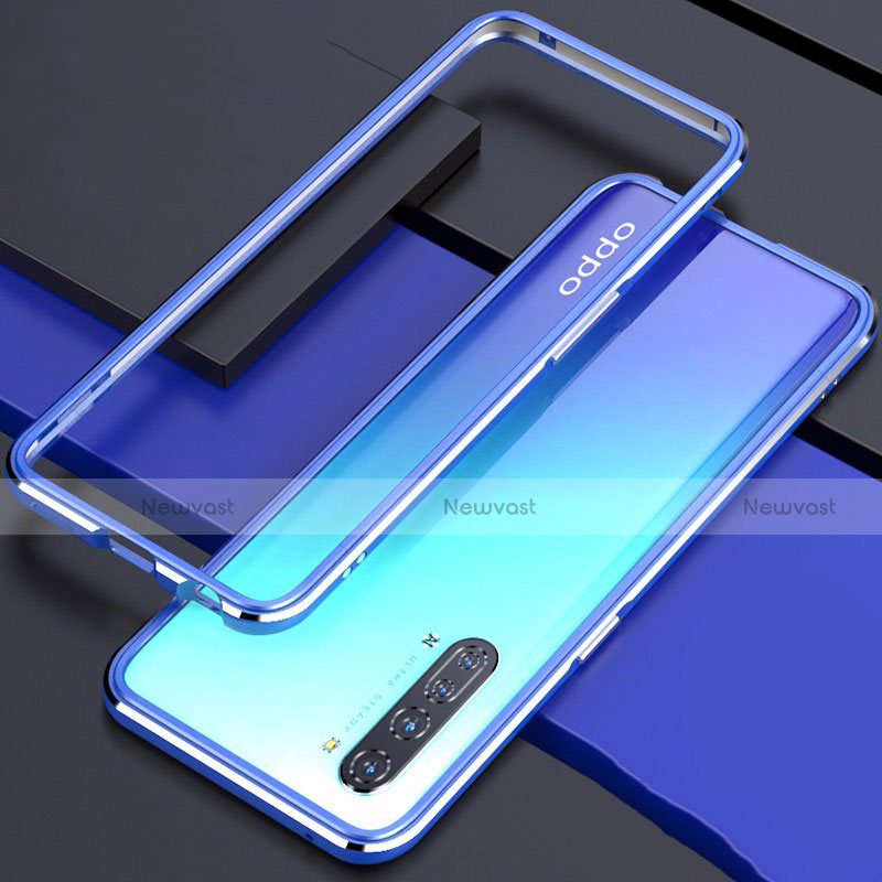 Luxury Aluminum Metal Frame Cover Case for Oppo Find X2 Lite Blue
