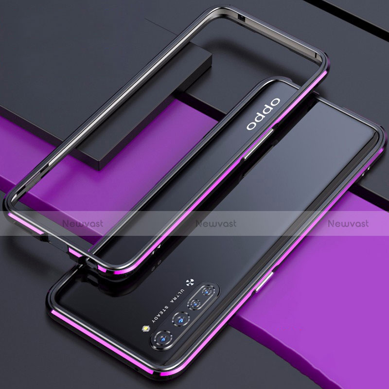 Luxury Aluminum Metal Frame Cover Case for Oppo Find X2 Lite Purple