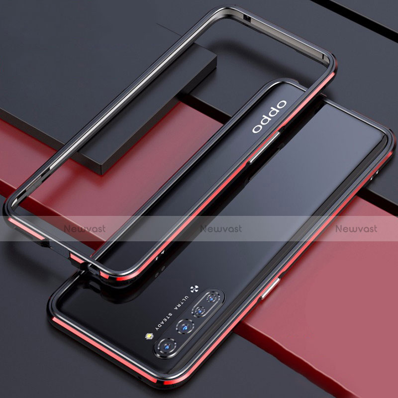 Luxury Aluminum Metal Frame Cover Case for Oppo Find X2 Lite Red