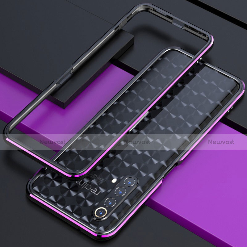 Luxury Aluminum Metal Frame Cover Case for Realme X3 SuperZoom Purple
