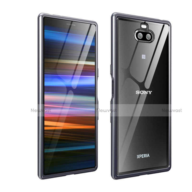 Luxury Aluminum Metal Frame Cover Case for Sony Xperia 10 Plus Gray