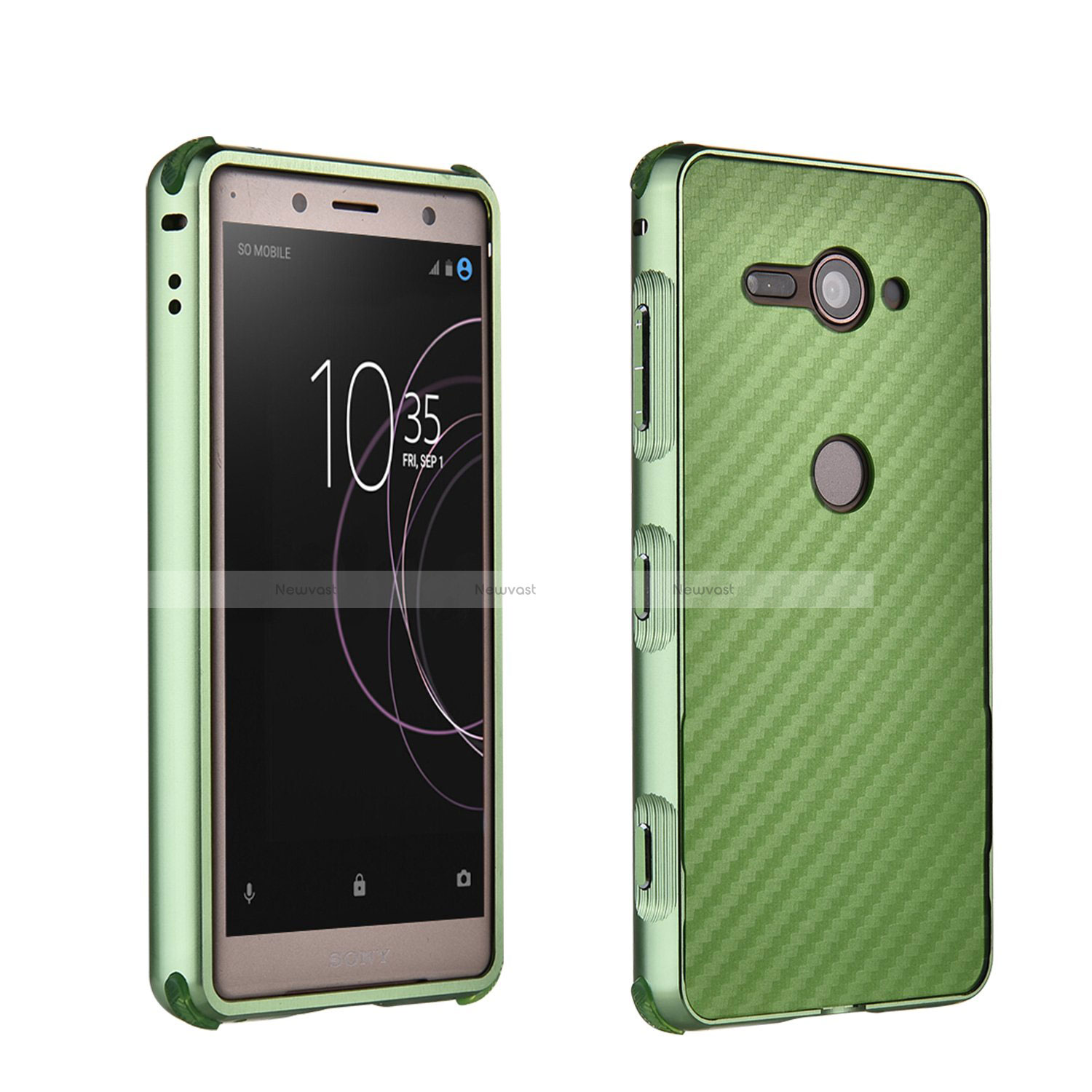 Luxury Aluminum Metal Frame Cover Case for Sony Xperia XZ2 Compact Green
