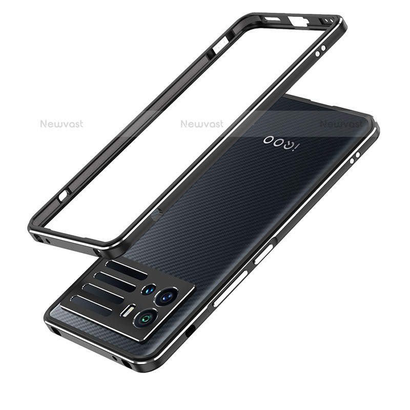Luxury Aluminum Metal Frame Cover Case for Vivo iQOO 9 5G Black