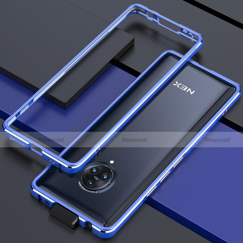 Luxury Aluminum Metal Frame Cover Case for Vivo Nex 3 5G Blue