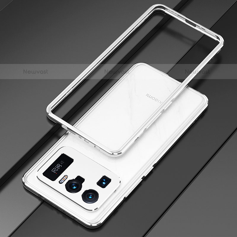 Luxury Aluminum Metal Frame Cover Case for Xiaomi Mi 11 Ultra 5G Silver