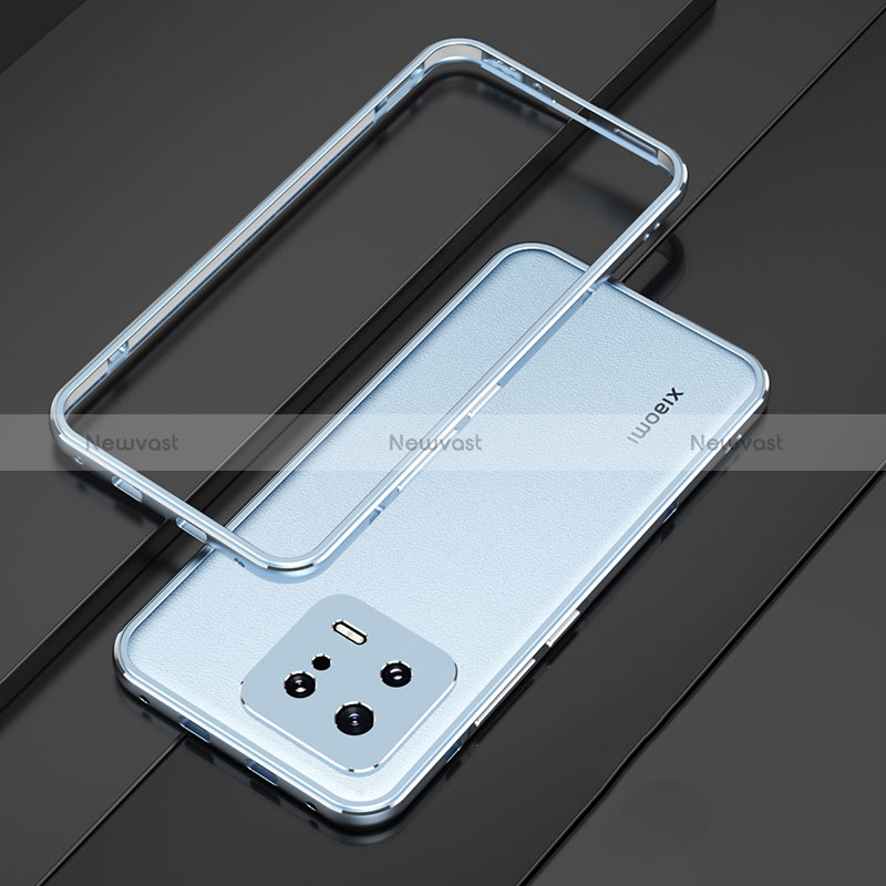 Luxury Aluminum Metal Frame Cover Case for Xiaomi Mi 13 5G Blue