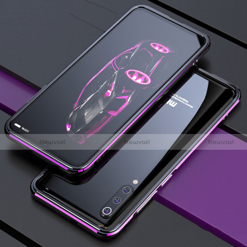 Luxury Aluminum Metal Frame Cover Case for Xiaomi Mi 9 SE Purple