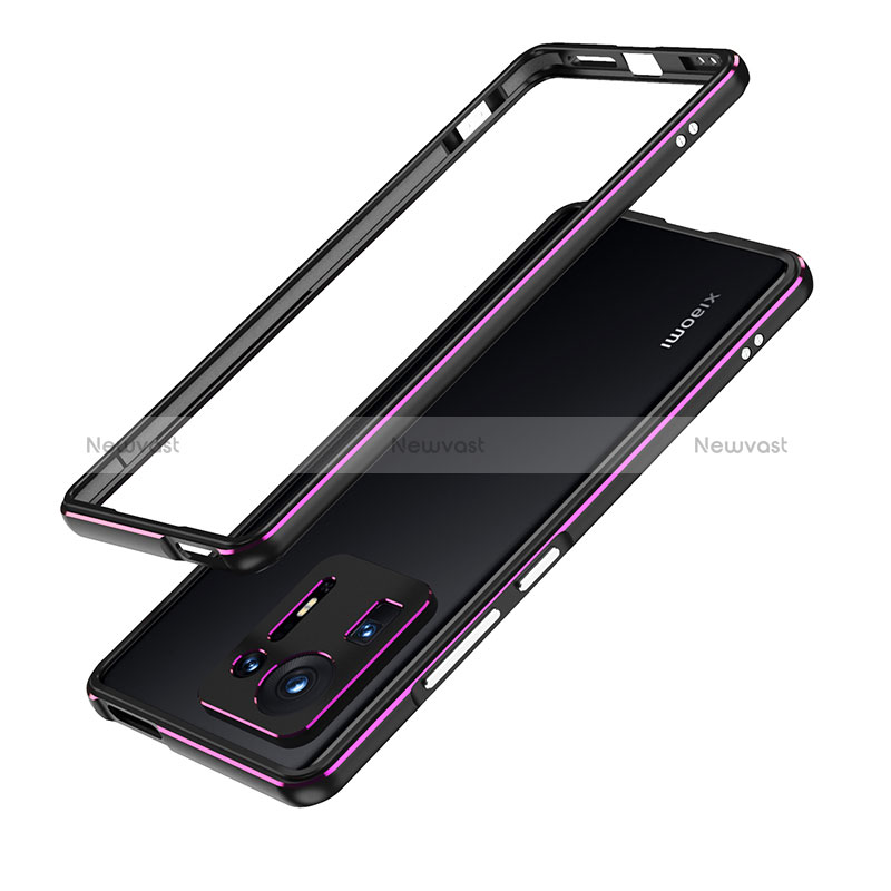 Luxury Aluminum Metal Frame Cover Case for Xiaomi Mi Mix 4 5G Purple