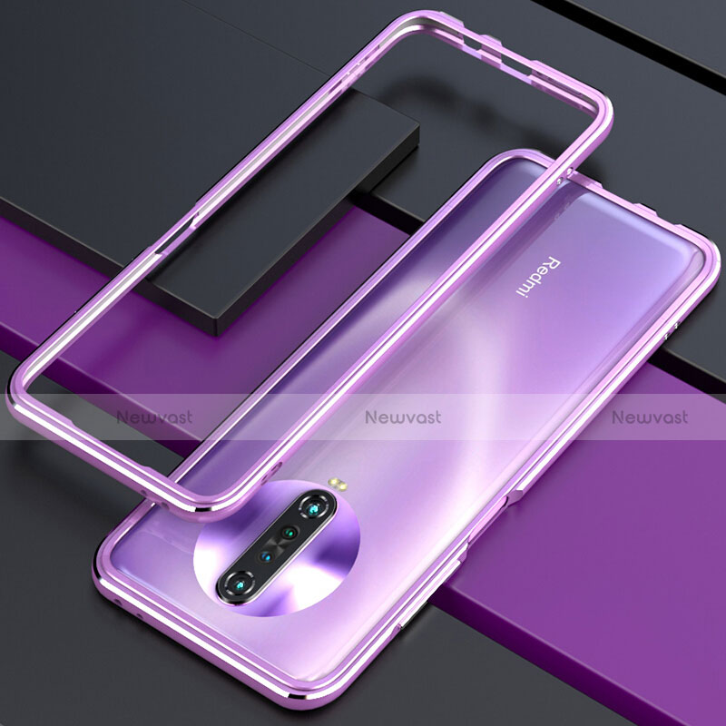 Luxury Aluminum Metal Frame Cover Case for Xiaomi Redmi K30i 5G Pink