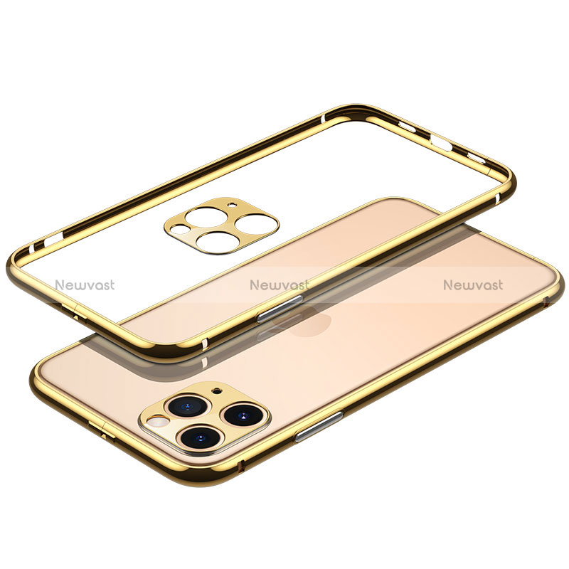 Luxury Aluminum Metal Frame Cover Case JL2 for Apple iPhone 14 Pro Gold