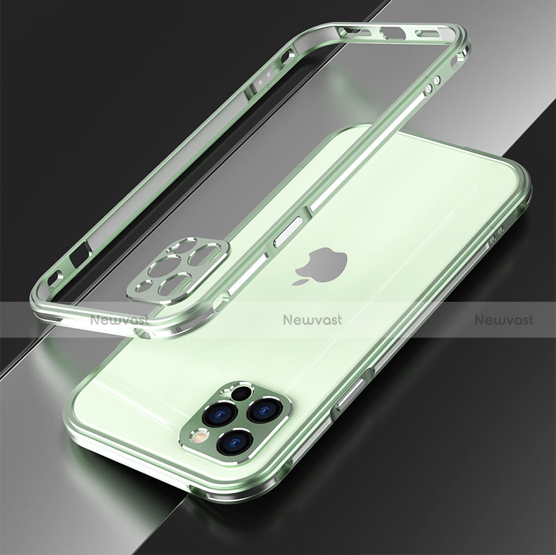 Luxury Aluminum Metal Frame Cover Case N01 for Apple iPhone 12 Pro Matcha Green