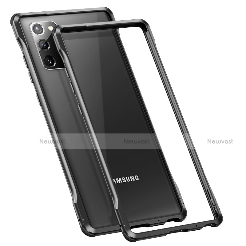 Luxury Aluminum Metal Frame Cover Case N01 for Samsung Galaxy Note 20 5G Black
