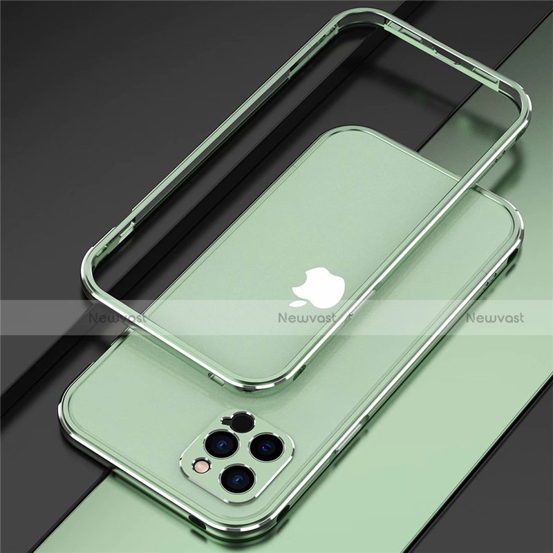 Luxury Aluminum Metal Frame Cover Case N02 for Apple iPhone 12 Pro Matcha Green