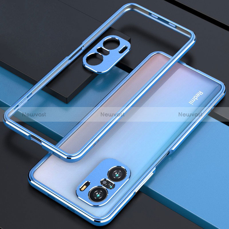 Luxury Aluminum Metal Frame Cover Case S01 for Xiaomi Mi 11X Pro 5G Blue