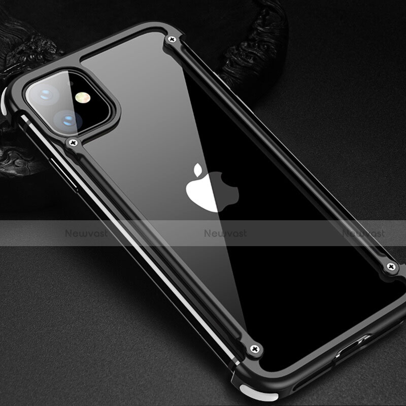 Luxury Aluminum Metal Frame Cover Case T01 for Apple iPhone 11 Black