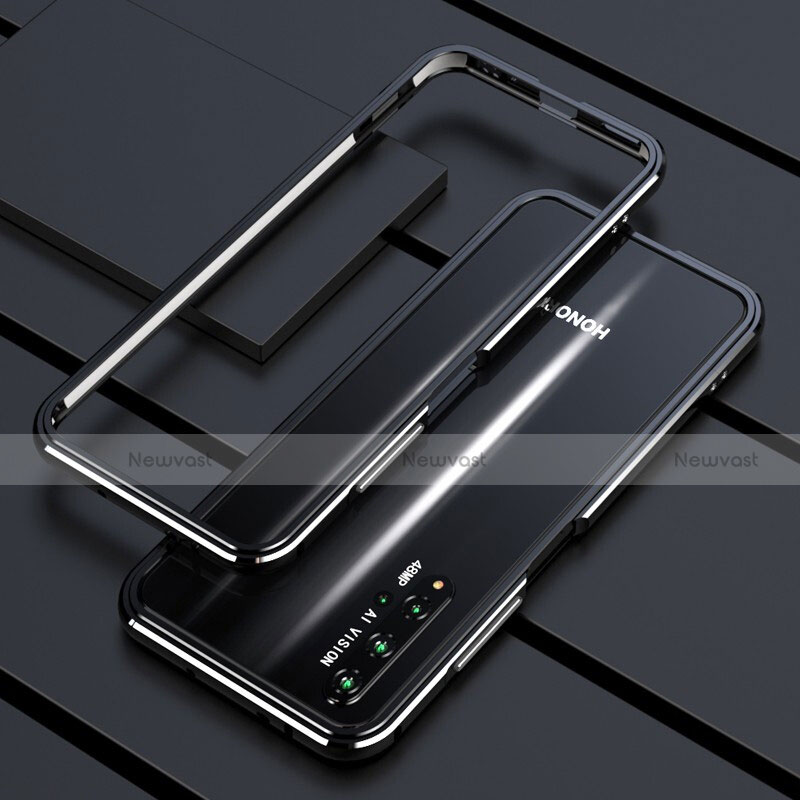 Luxury Aluminum Metal Frame Cover Case T01 for Huawei Honor 20 Black