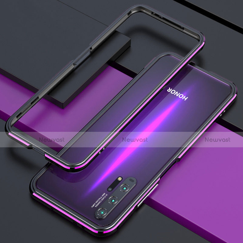 Luxury Aluminum Metal Frame Cover Case T01 for Huawei Honor 20 Pro Purple