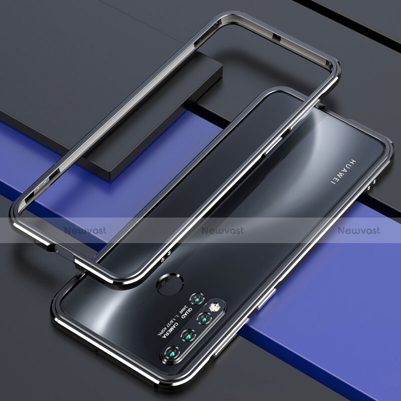 Luxury Aluminum Metal Frame Cover Case T01 for Huawei Nova 5i Black
