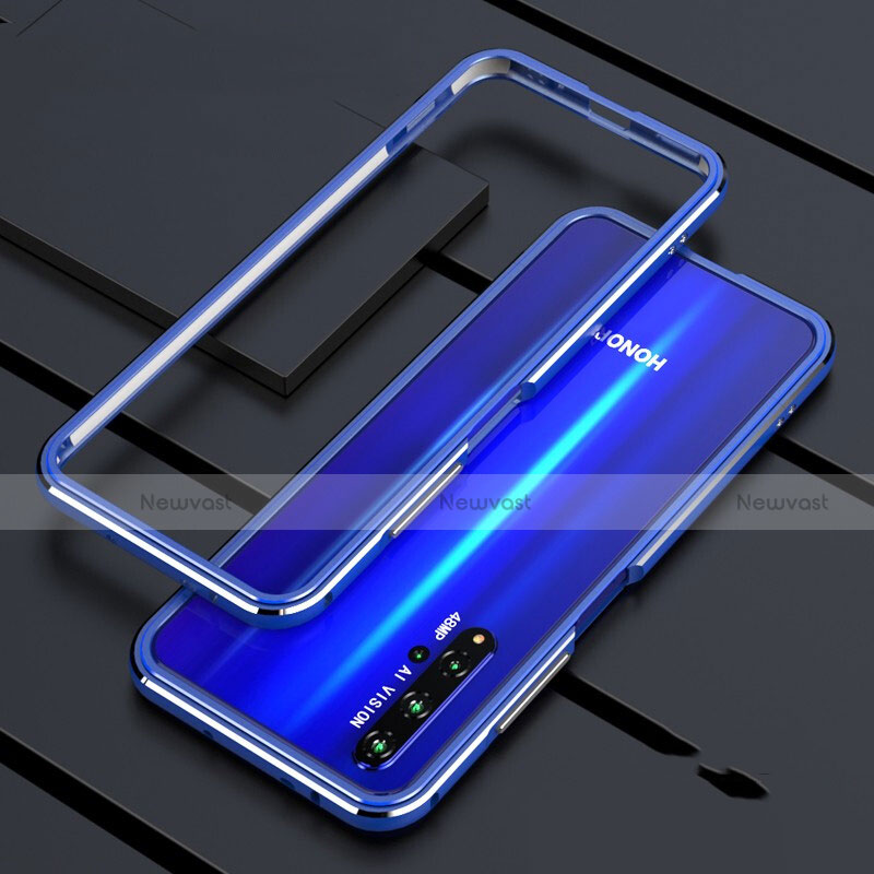 Luxury Aluminum Metal Frame Cover Case T01 for Huawei Nova 5T Blue