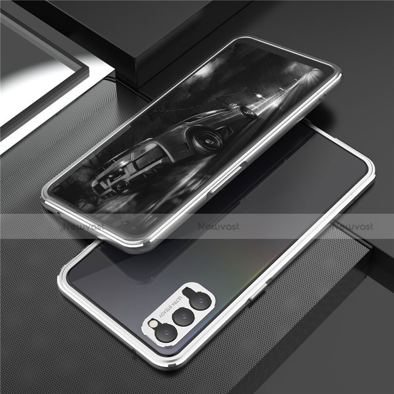 Luxury Aluminum Metal Frame Cover Case T01 for Oppo Reno4 5G