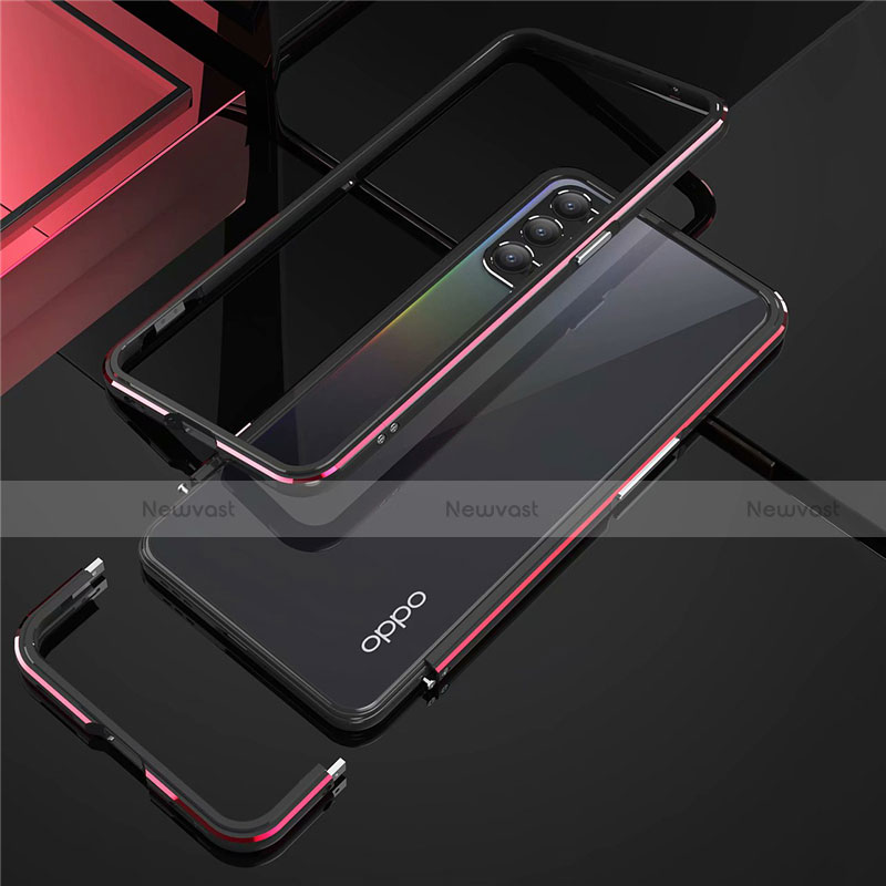 Luxury Aluminum Metal Frame Cover Case T01 for Oppo Reno4 5G