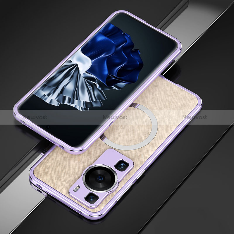 Luxury Aluminum Metal Frame Cover Case with Mag-Safe Magnetic for Huawei P60