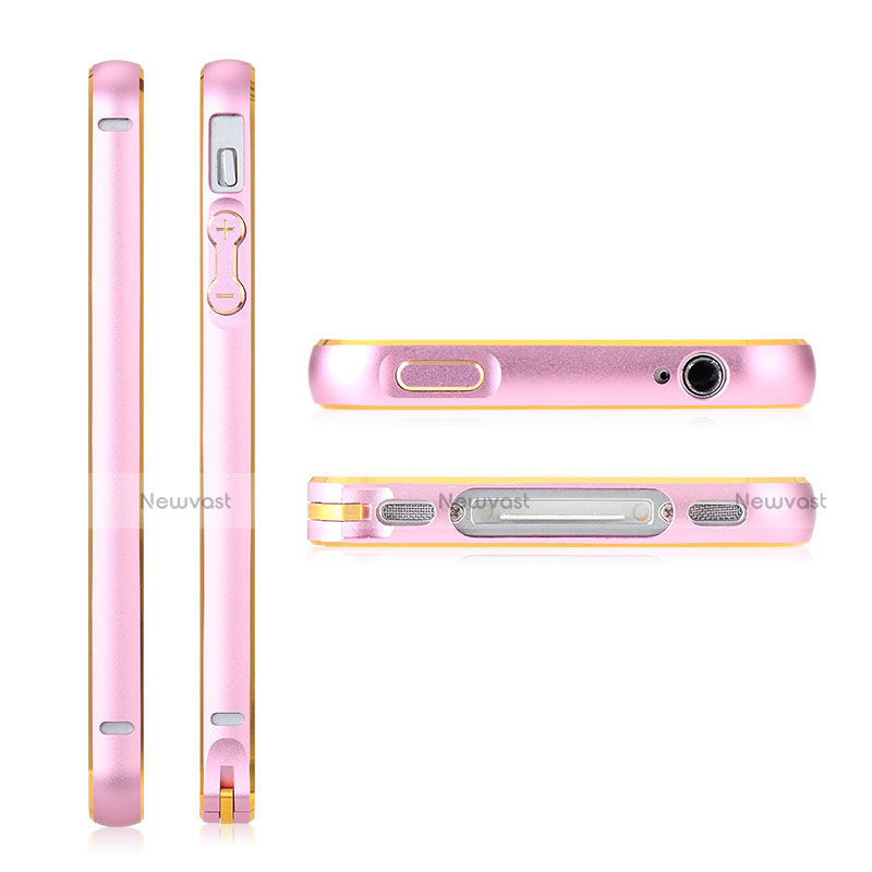 Luxury Aluminum Metal Frame Cover for Apple iPhone 4 Pink