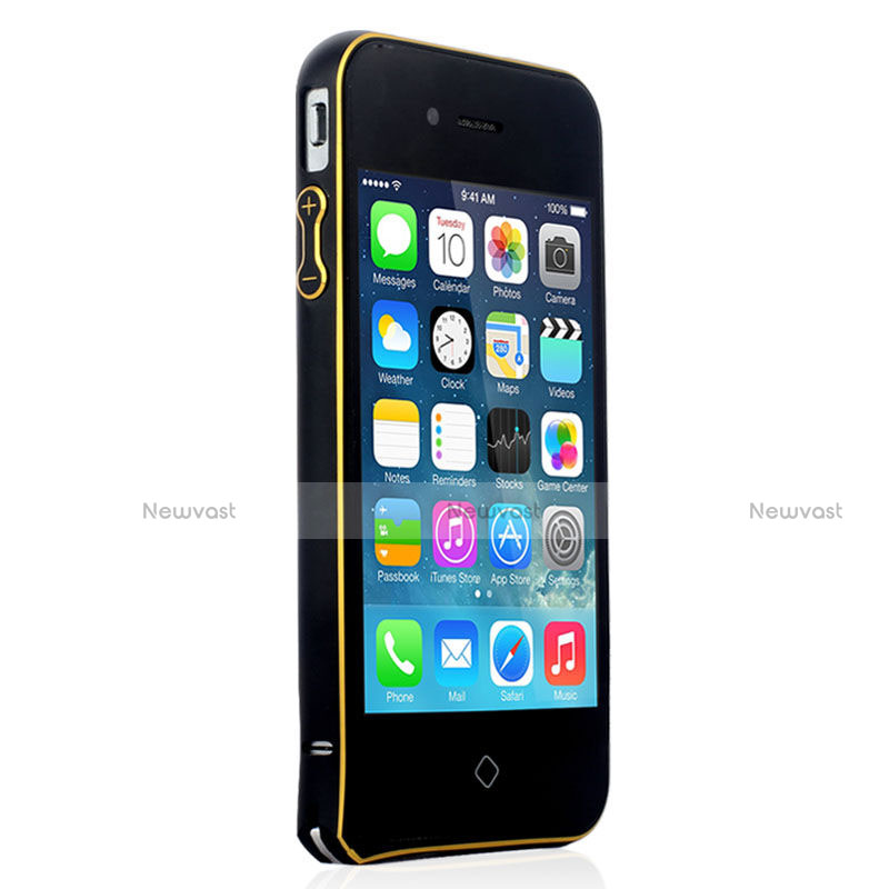 Luxury Aluminum Metal Frame Cover for Apple iPhone 4S Black