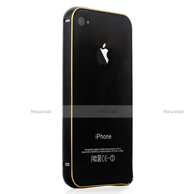 Luxury Aluminum Metal Frame Cover for Apple iPhone 4S Black